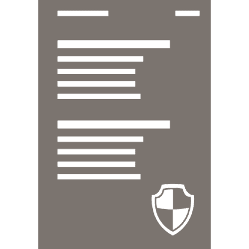 Icon of a folder with a shield on it 