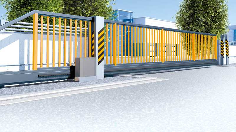 EVO TPS sliding gate operator in use