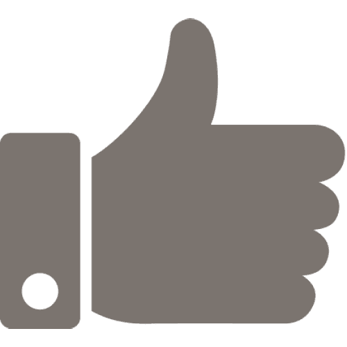 Icon of a hand forming a fist and its thumb pointing up